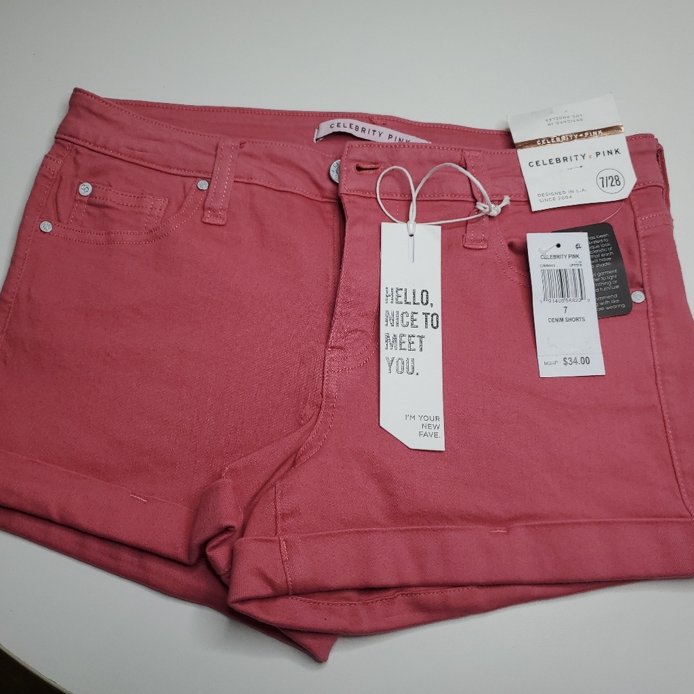 Juniors  Womens short Celebrity Pink
